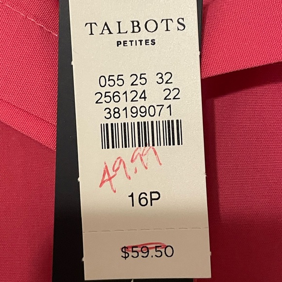 Talbots Petites Button Down sleeveless Top Sz 16P - Picture 6 of 9